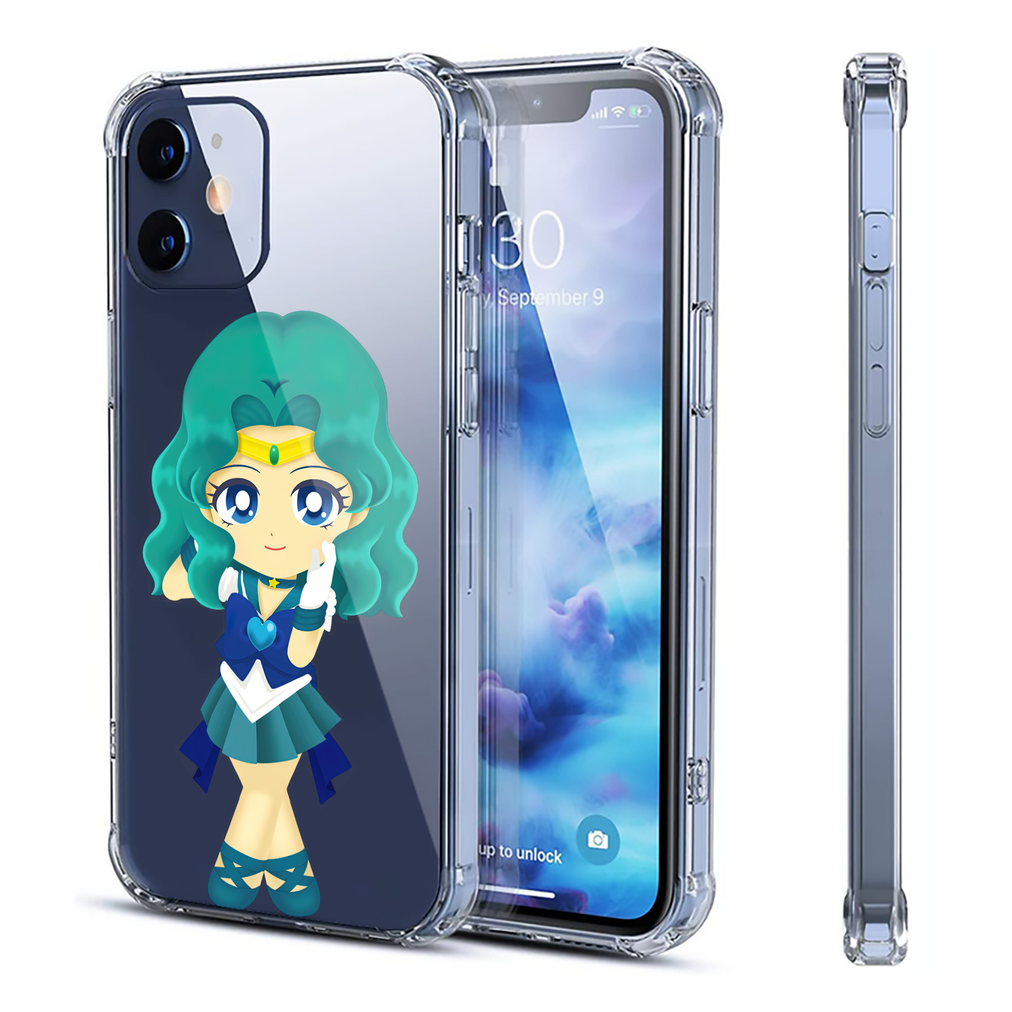 （画像用） 美少女戦士セーラームーン 海王 みちる（かいおう みちる） Sailor Moon Kaiou Michiru 【iPhone 12シリーズ対応】透明スマホケース（クリアソフトケース）